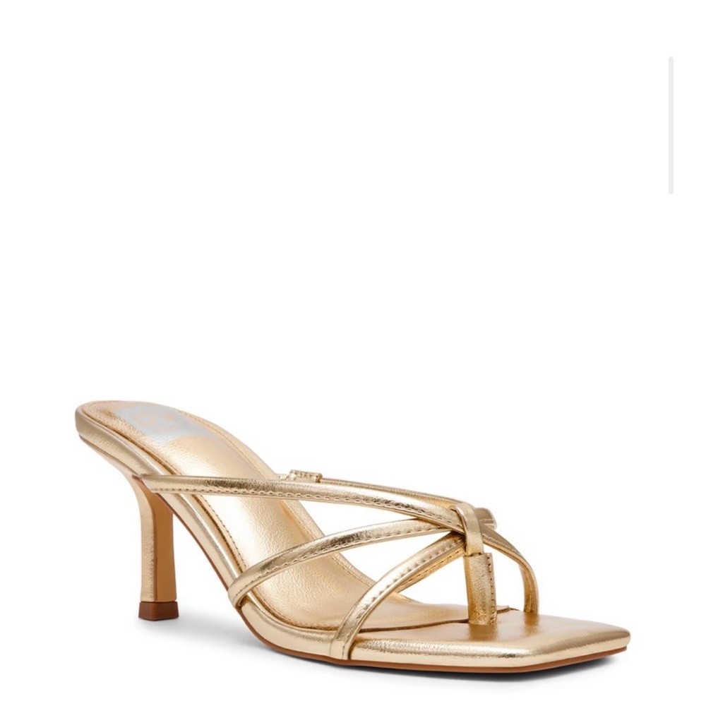 DV by Dolce Vita Metallic Gold Strappy Mule Sandal